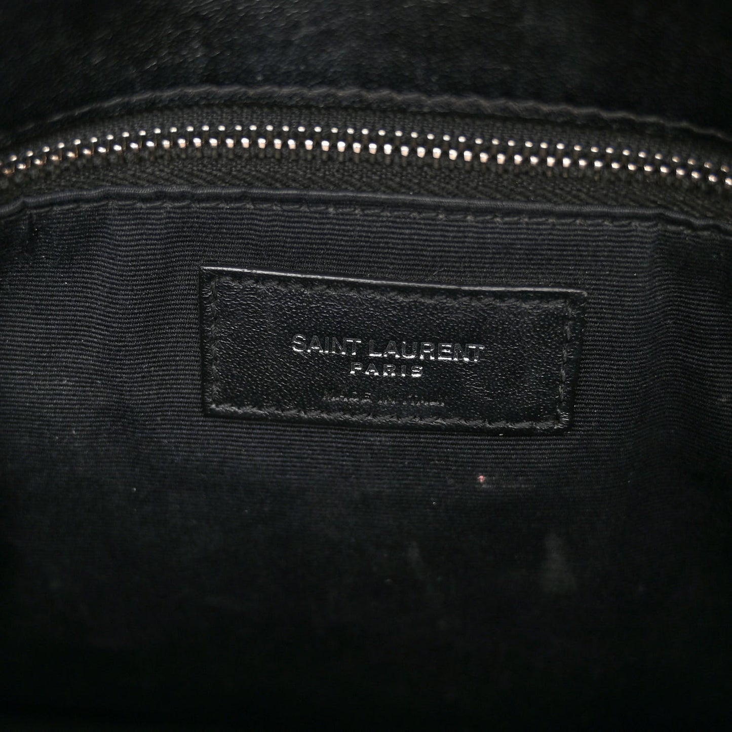 Lambskin Quilted Small Loulou Puffer Monogram Chain Satchel Black