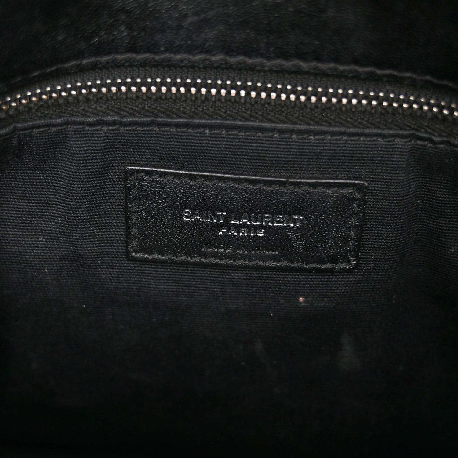 Saint Laurent Lambskin Quilted Small Loulou Puffer Monogram Chain Satchel Black 6 of 9