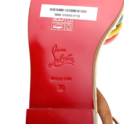 Christian Louboutin Nappa Veau Velours Ella Flat Sandal 36 Multicolor 7 of 7