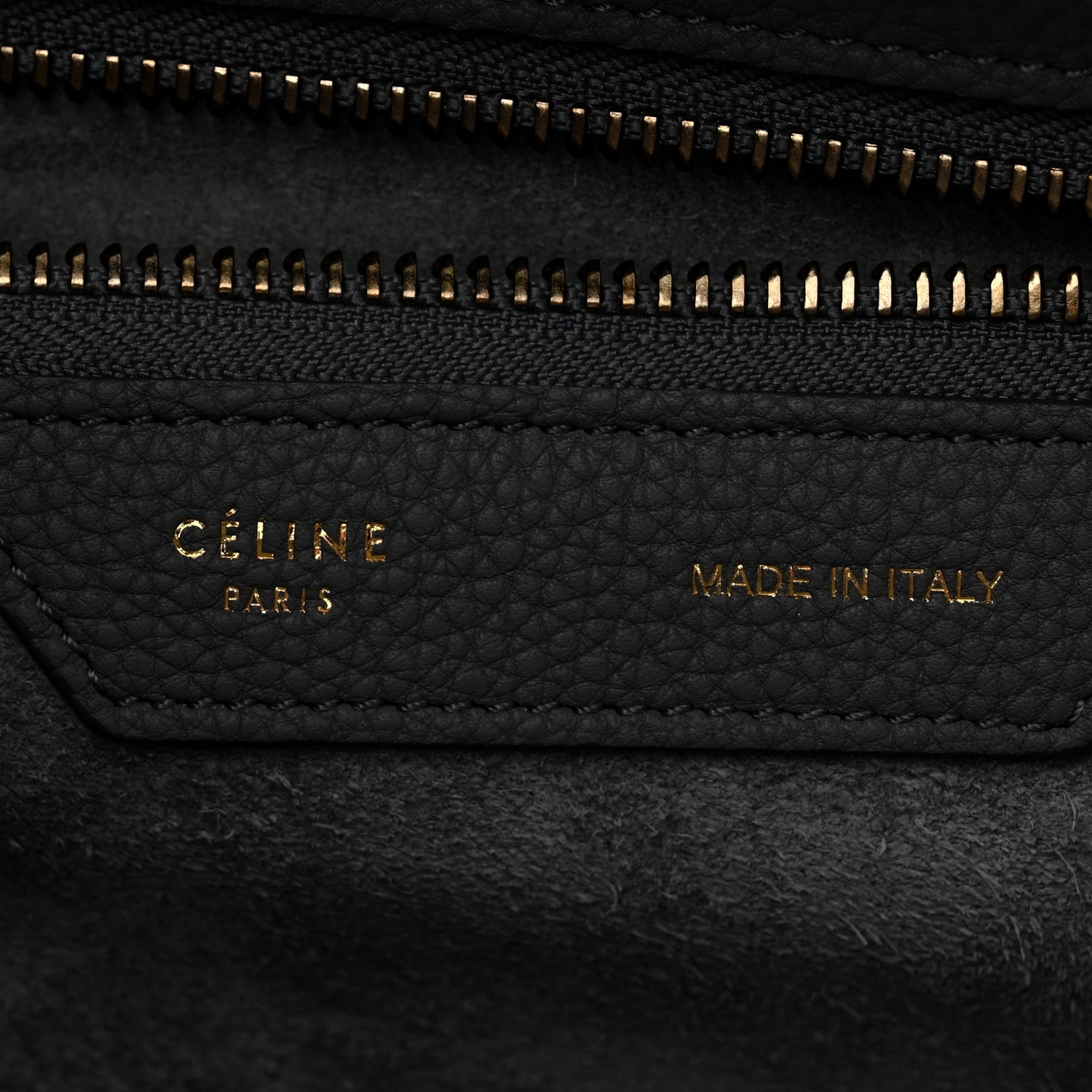 Celine Drummed Calfskin Mini Luggage Kohl 6 of 11