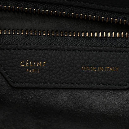 Celine Drummed Calfskin Mini Luggage Kohl 6 of 11