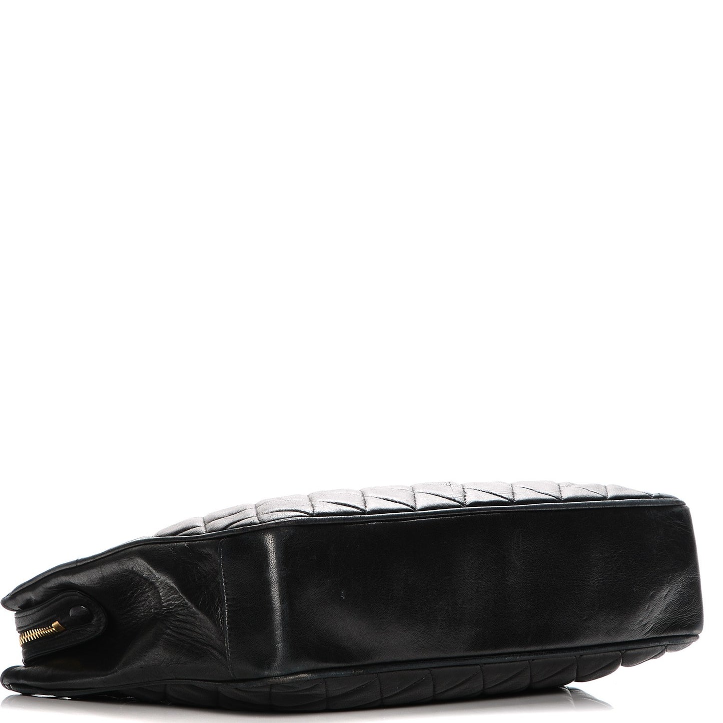 Lambskin Quilted Shopping Tote Black
