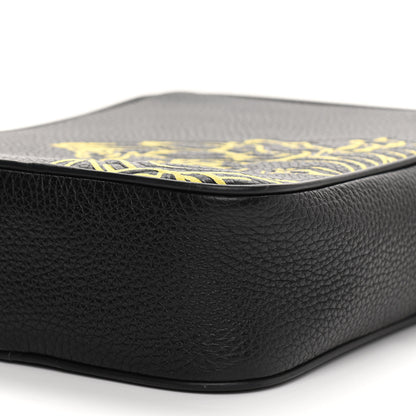 Versace Grained Calfskin Messenger Bag Black 10 of 11