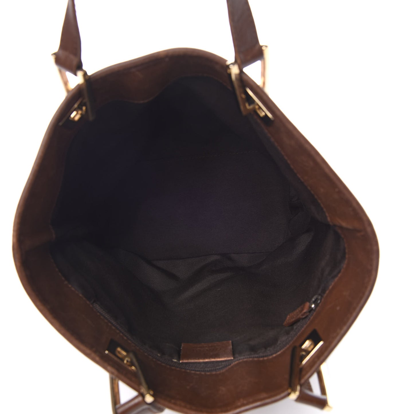 Monogram Small Bucket Tote Brown
