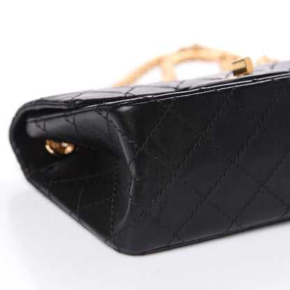 Chanel Aged Calfskin Quilted 2.55 Reissue Mini Flap Black 8 of 10
