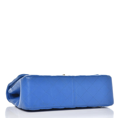 Chanel Lambskin Quilted Jumbo Double Flap Blue 5 of 14