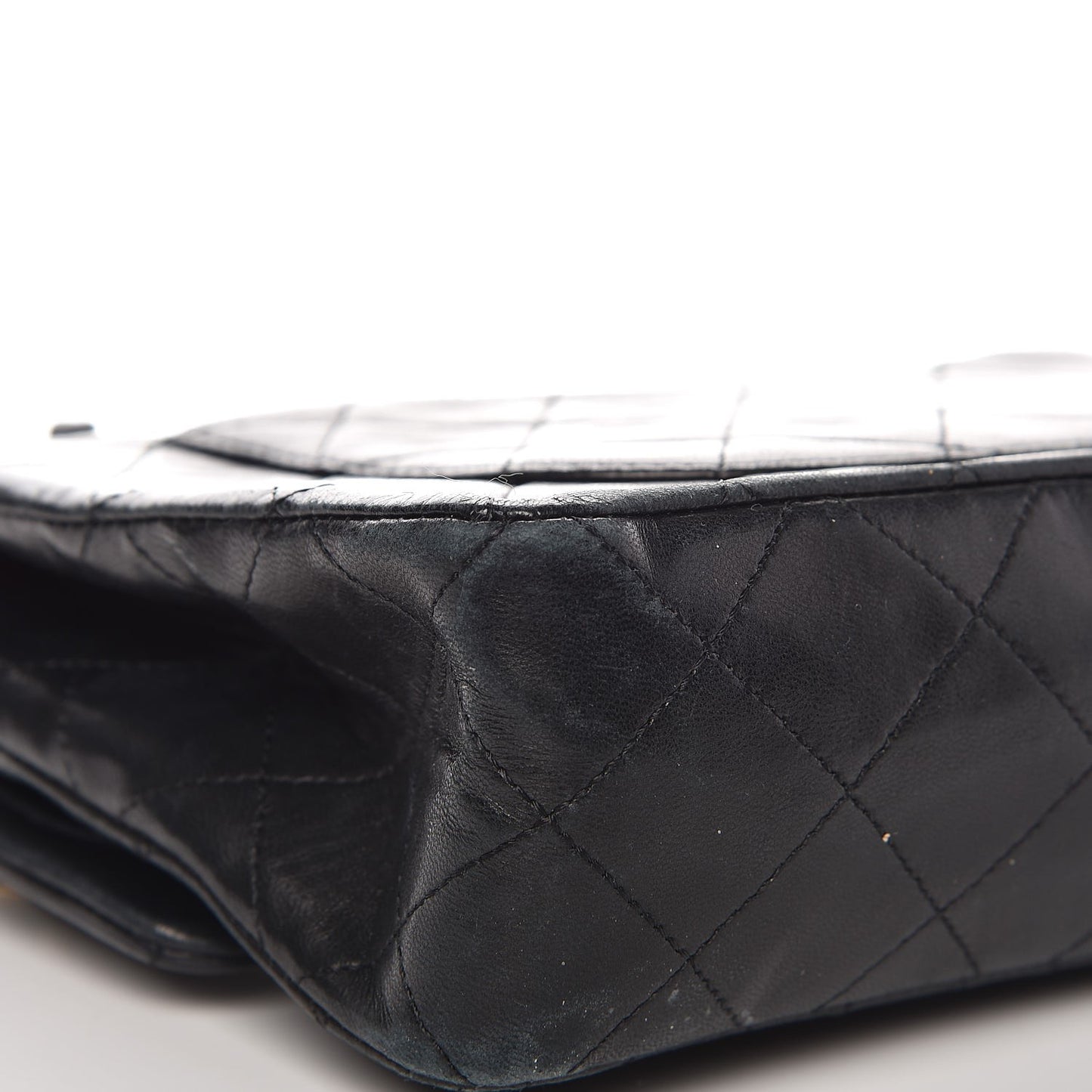 Lambskin Quilted Small Double Flap Black