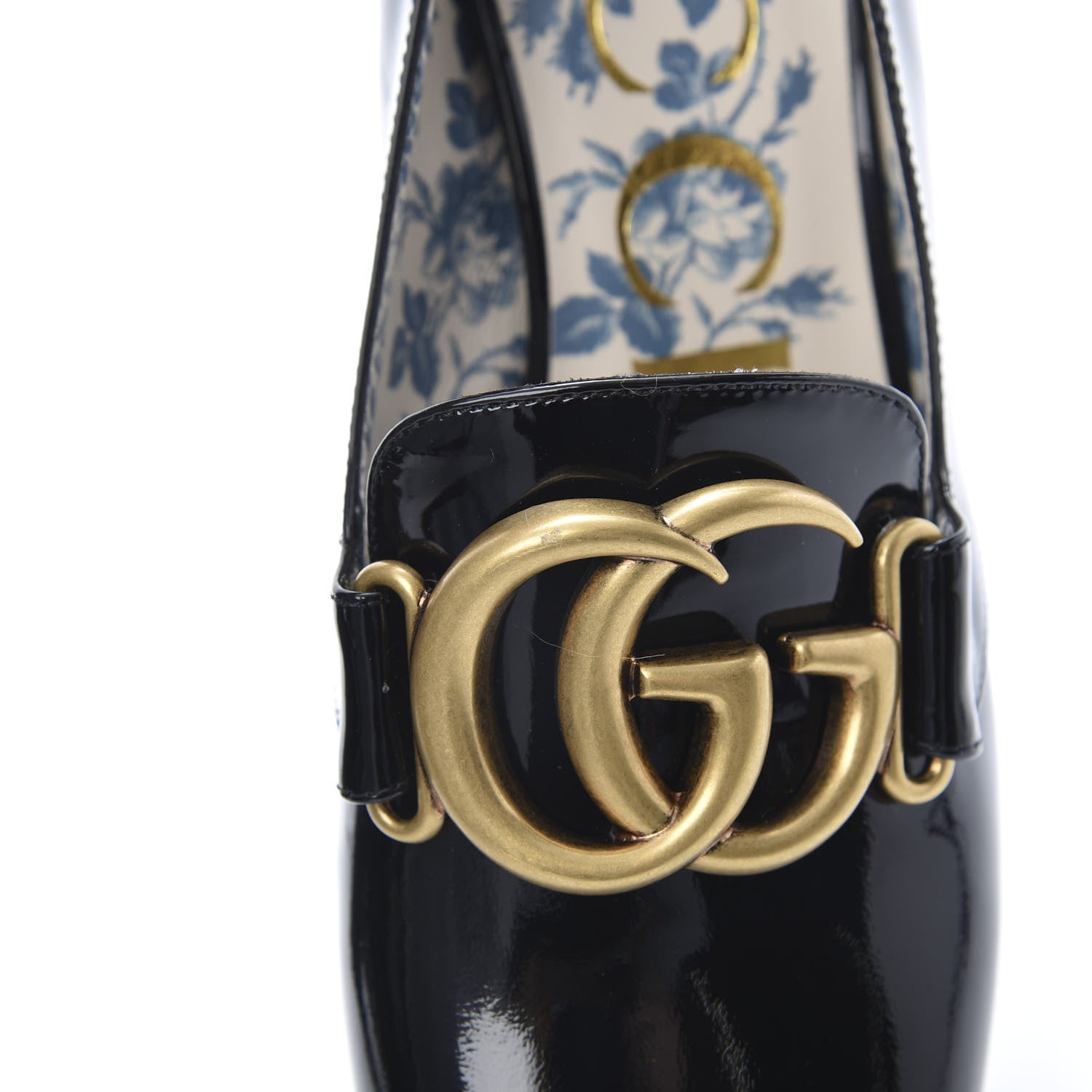 Gucci Vernice GG Victoire 55mm Loafer Pumps 36 Black 8 of 9