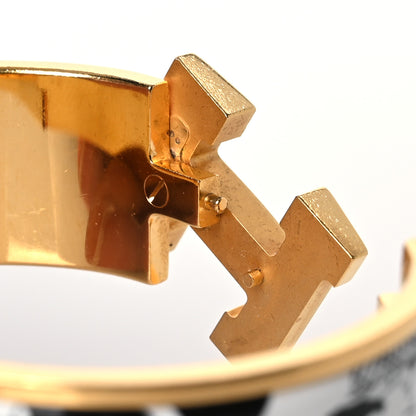 Hermes Enamel Printed Wide Panoplie Equestre Clic H Bracelet PM Positif Negatif 5 of 7