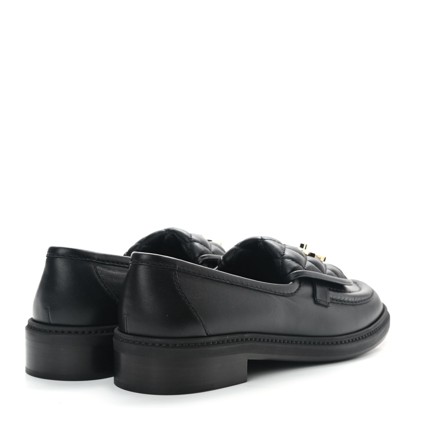 Lambskin Quilted CC Turnlock Loafers 40 Black