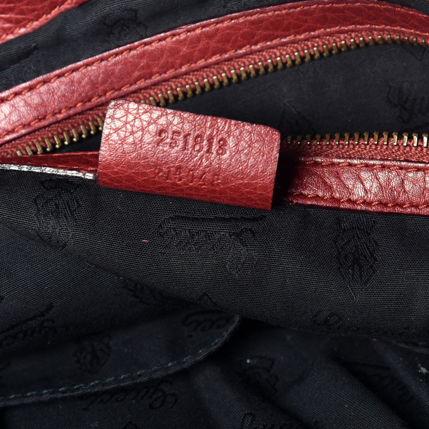 Gucci Suede Medium 1973 Top Handle Satchel Red 7 of 10