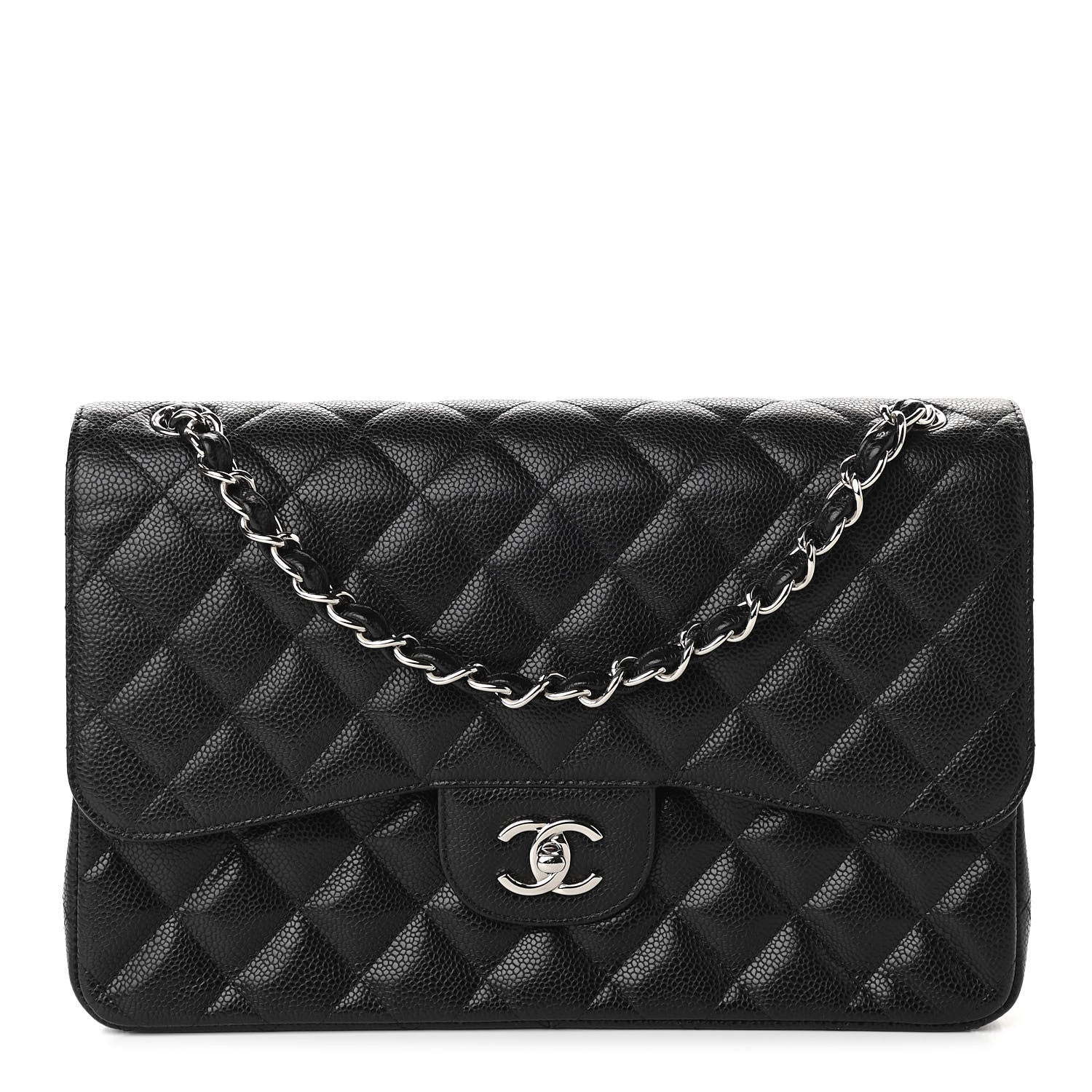 Chanel Caviar Quilted Jumbo Double Flap Black 1 of 15
