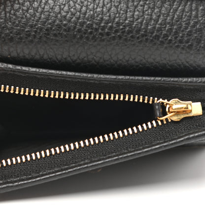 Gucci Pebbled Calfskin GG Marmont Card Case Black 5 of 7