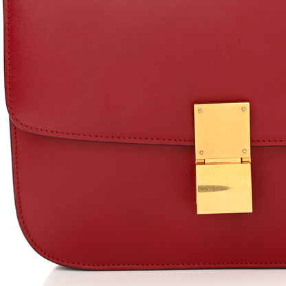 Celine Box Calfskin Medium Classic Box Flap Bag Red 11 of 13