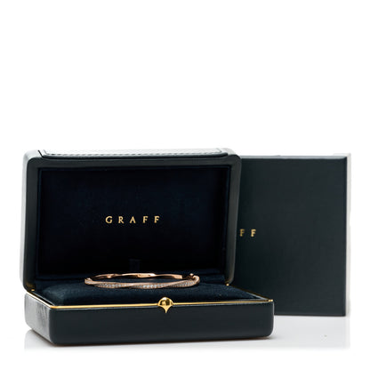 Graff 18K Rose Gold Diamond Spiral Pave Bangle Bracelet 3 of 3