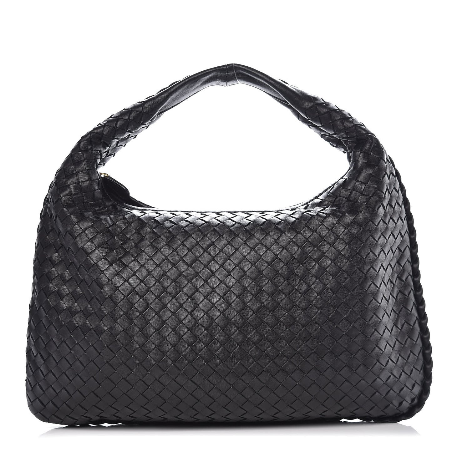 Nappa Intrecciato Medium Veneta Hobo Black