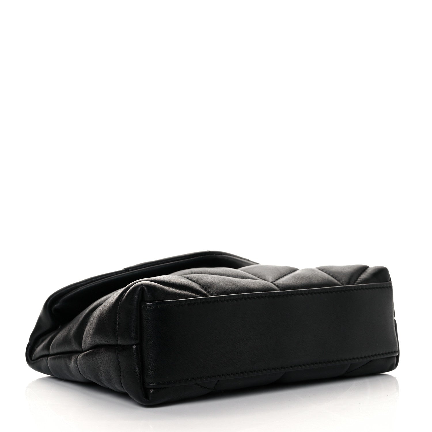 Saint Laurent Lambskin Monogram Loulou Puffer Pouch Clutch Black 5 of 12
