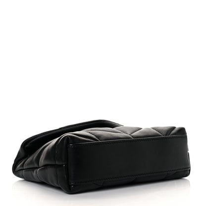 Saint Laurent Lambskin Monogram Loulou Puffer Pouch Clutch Black 5 of 12