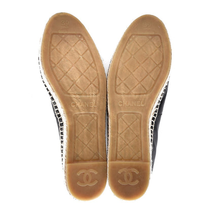 Chanel Lambskin CC Espadrilles 39 Black 5 of 12