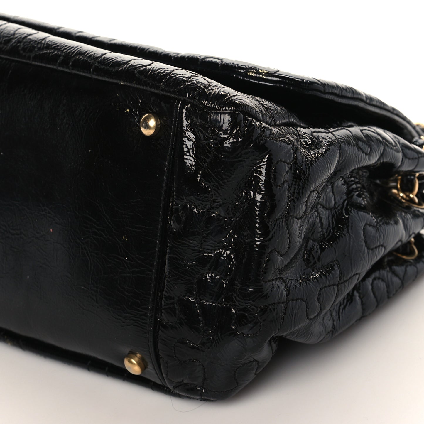 Patent Puzzle Accordion Flap Bag Black