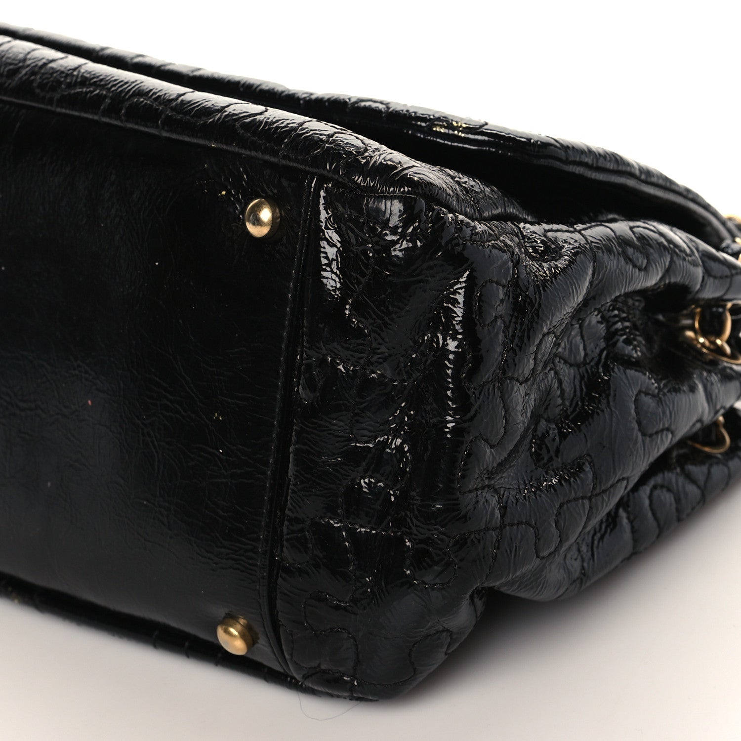 Chanel Patent Puzzle Accordion Flap Bag Black 9 of 9