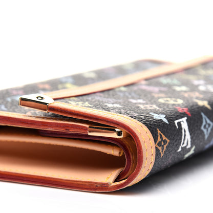 Louis Vuitton Monogram Multicolor Porte Tresor International Wallet Black 14 of 15
