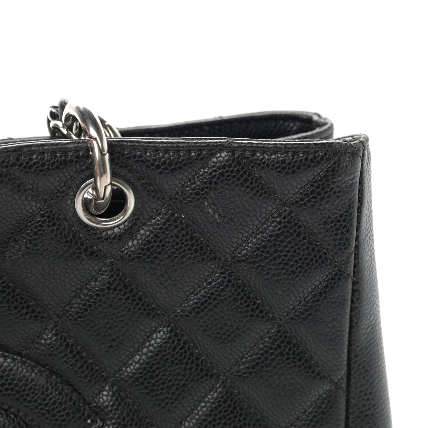 Caviar Quilted Grand Shopping Tote GST Black