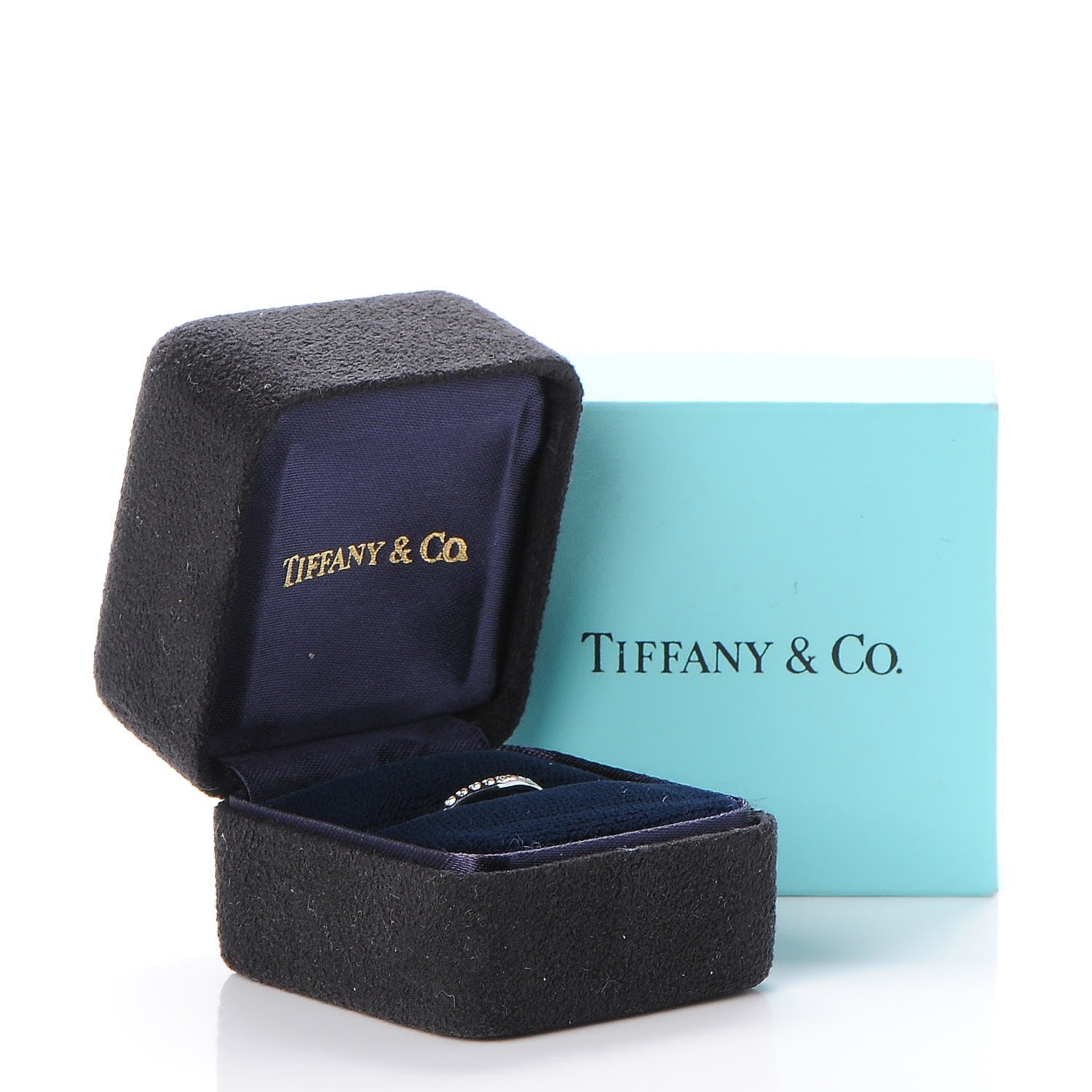 Tiffany Platinum Diamond Elsa Peretti Curved Wedding Band Ring 51 5.75 5 of 5