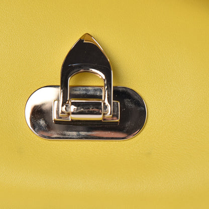 Valentino Garavani Vitello Mini Rockstud Flap Saddle Crossbody Bag Naples Yellow 11 of 15