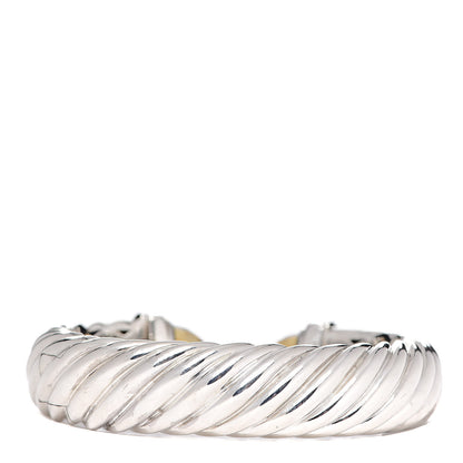 David Yurman Sterling Silver Citrine 15mm Waverly Bracelet 3 of 4