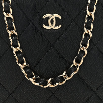 Chanel Caviar Quilted Classic Clutch With Chain Black 8 of 11