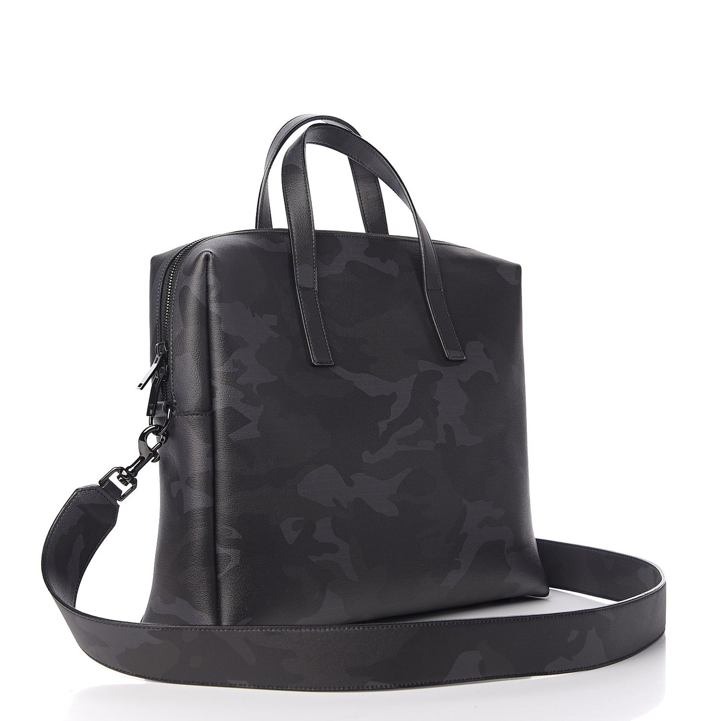 Calfskin Camouflage Bold Briefcase Black Grey