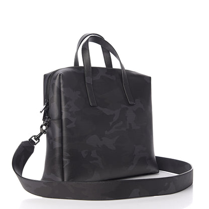 Saint Laurent Calfskin Camouflage Bold Briefcase Black Grey 2 of 8
