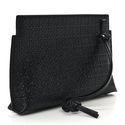 Loewe Calfskin Embossed Mini Repeat T Pouch Black 3 of 8