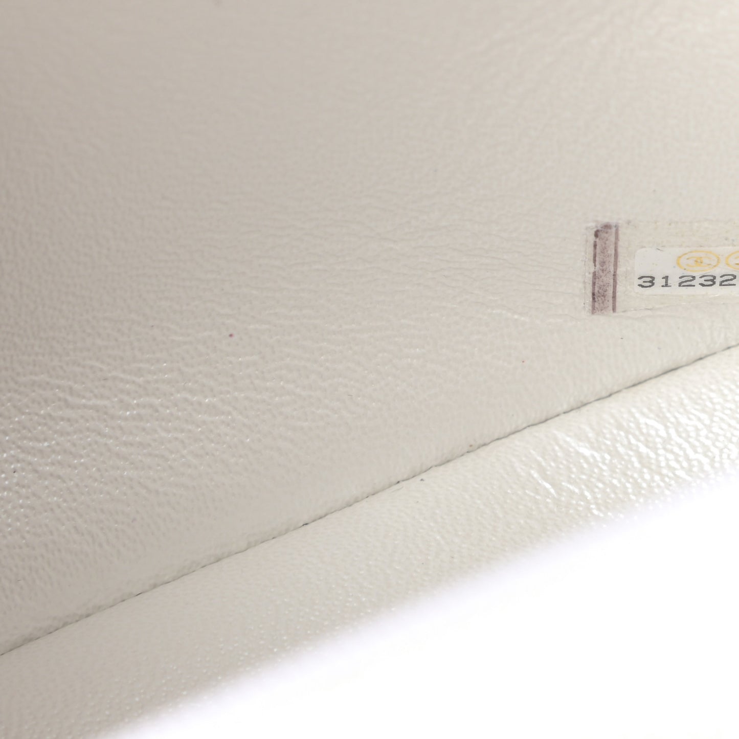 Iridescent Caviar Quilted Mini Top Handle Rectangular Flap White
