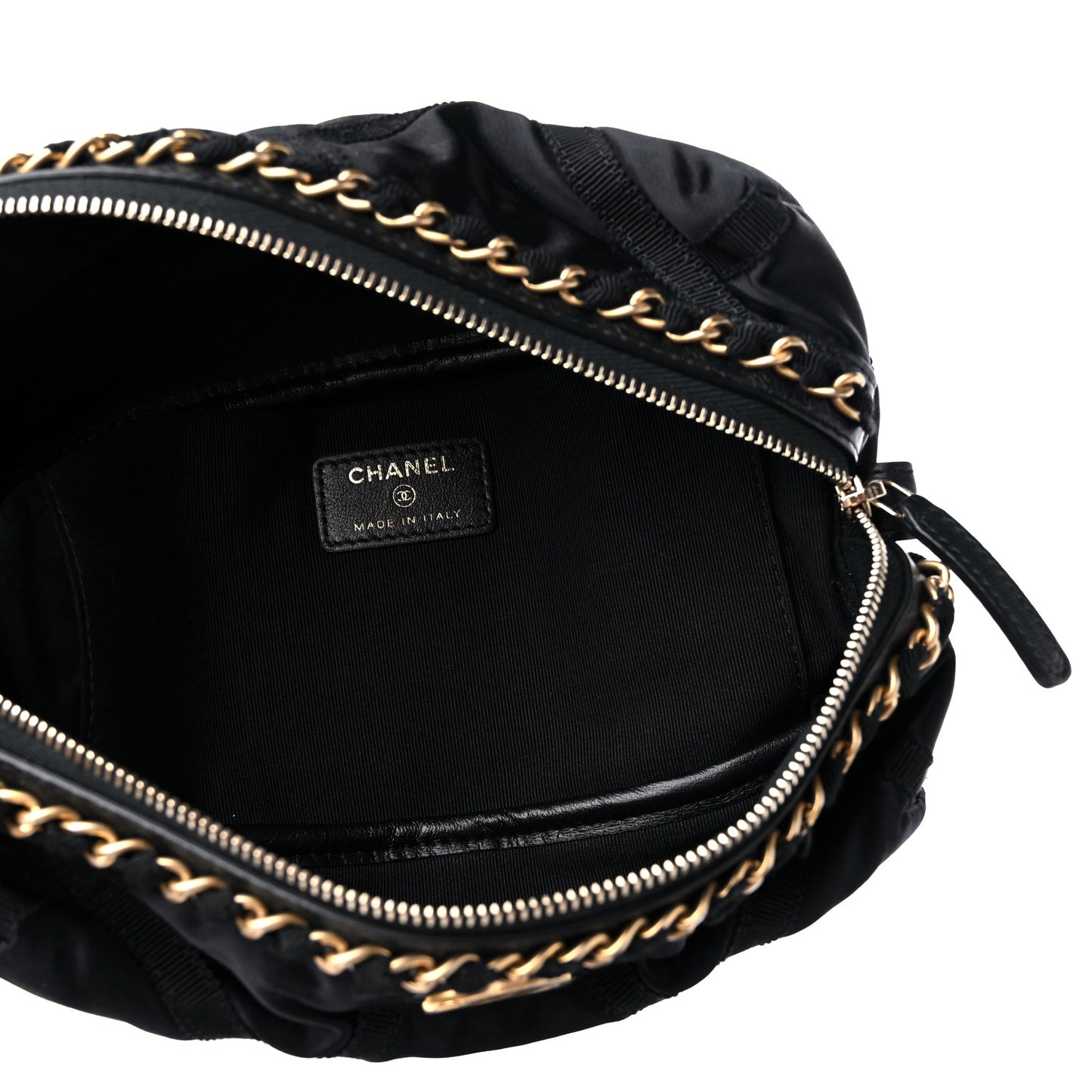 Nylon Grosgrain Lifestyle Pouch With Sleep Mask Black