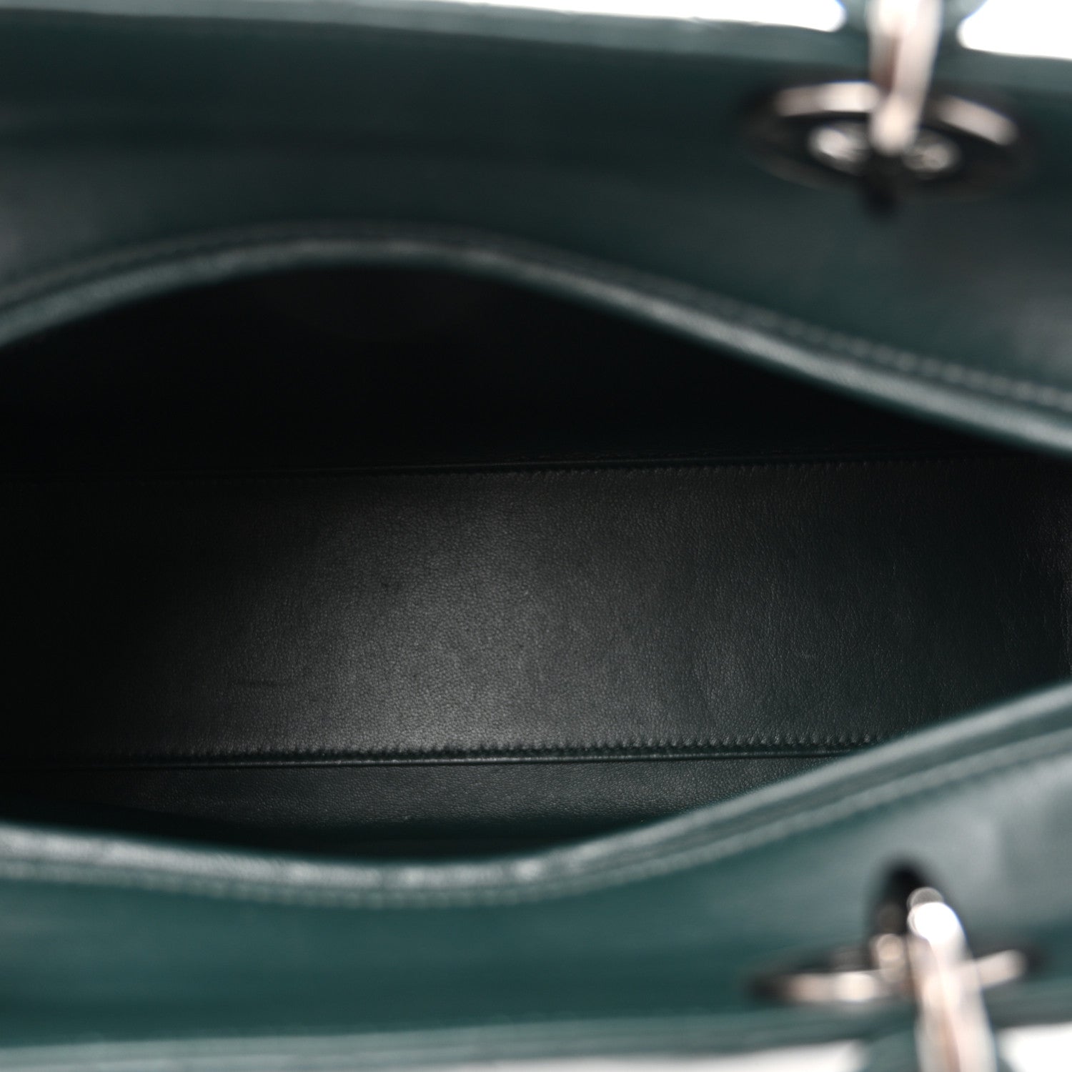Christian Dior Lambskin Cannage Large Lady Dior Dark Green 5 of 13