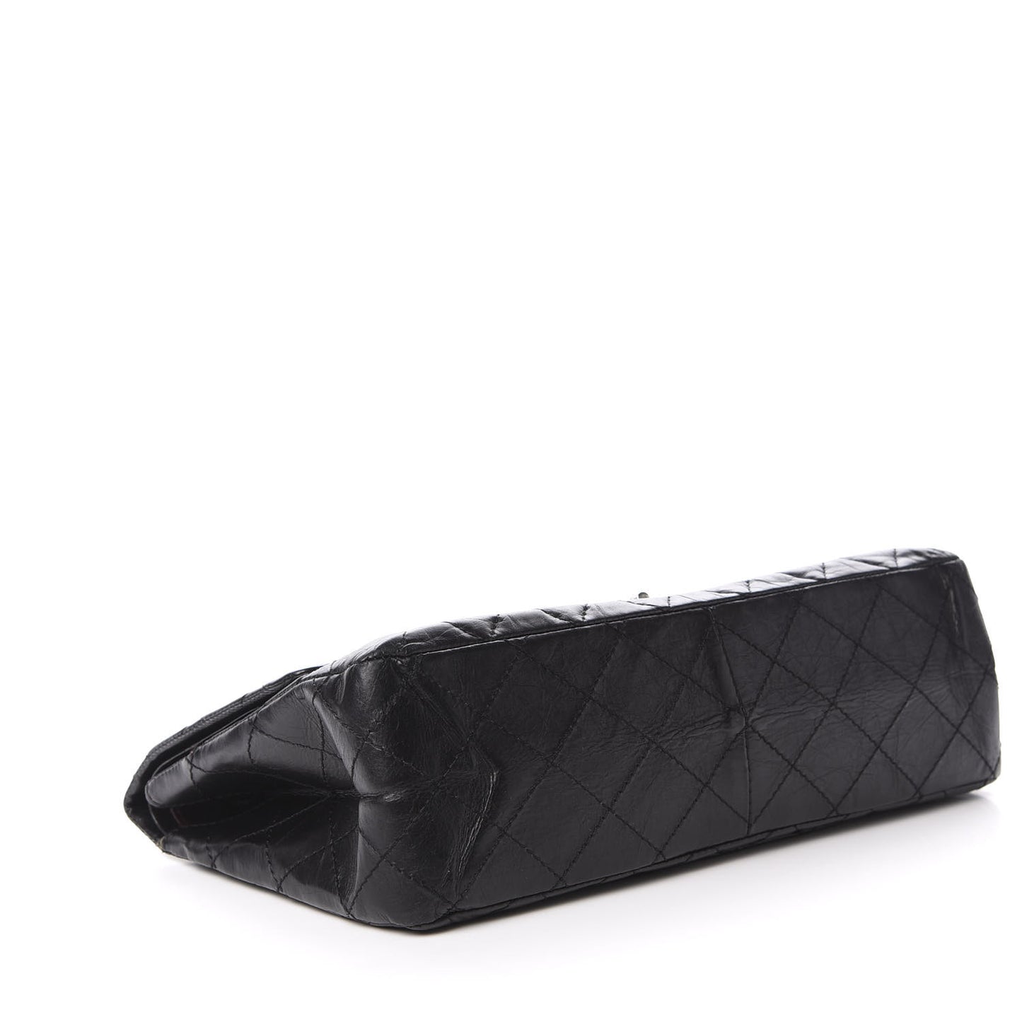Aged Calfskin Quilted 2.55 Reissue 227 Flap Black