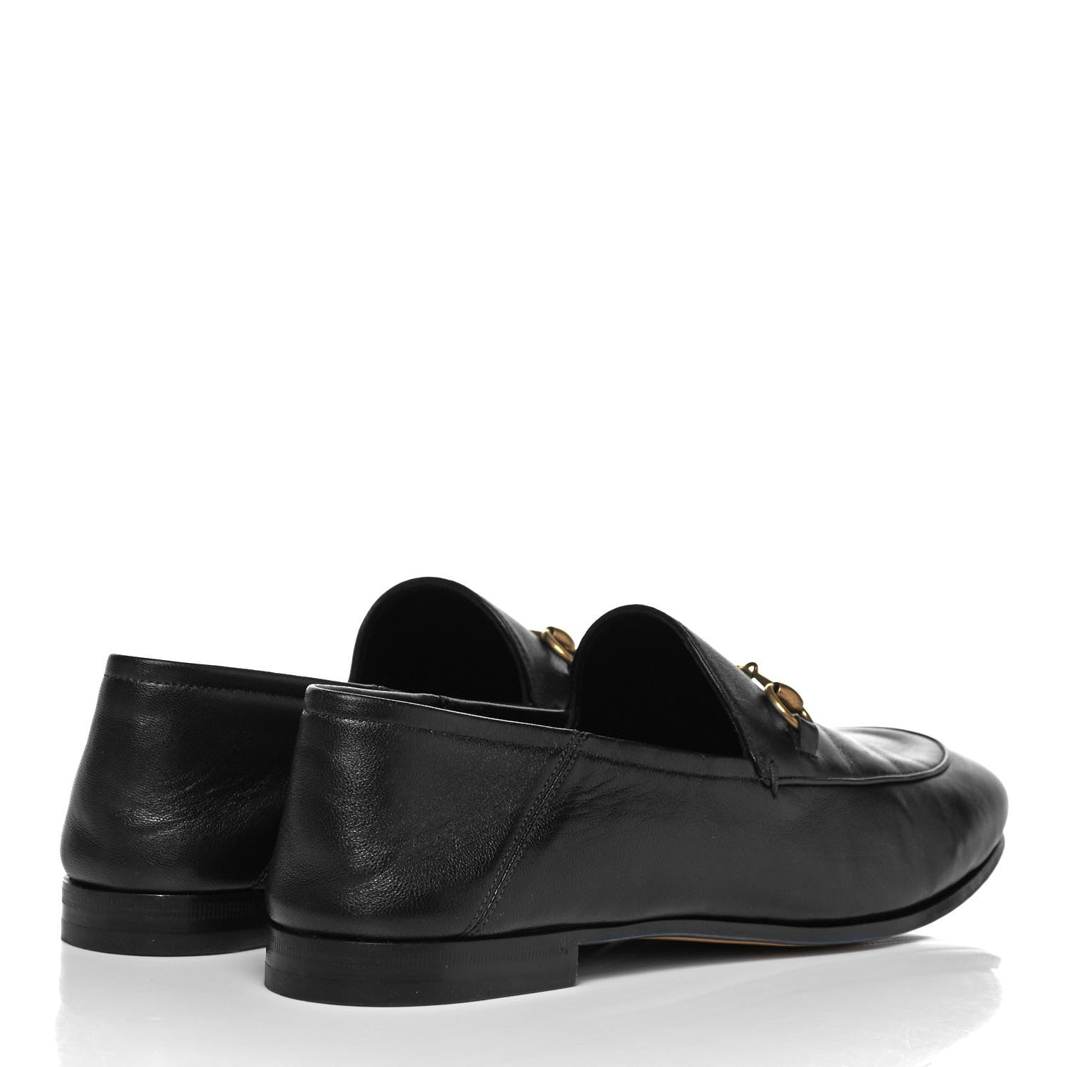 Gucci Lambskin Womens Brixton Horsebit Loafers 40 Black 3 of 6