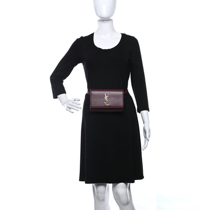 Saint Laurent Smooth Calfskin Monogram Kate Belt Bag Burgundy 2 of 9