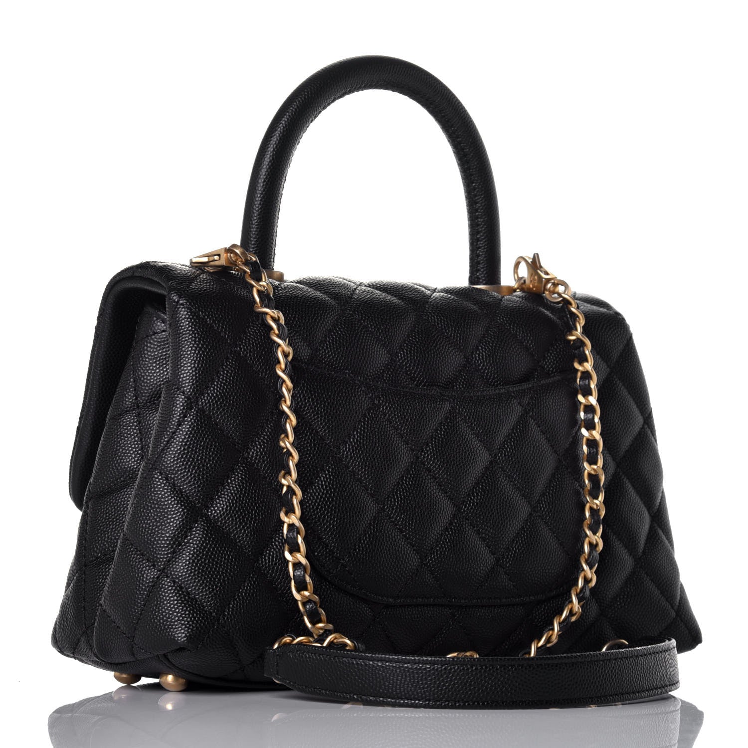 Chanel Caviar Quilted Mini Coco Handle Flap Black 4 of 11