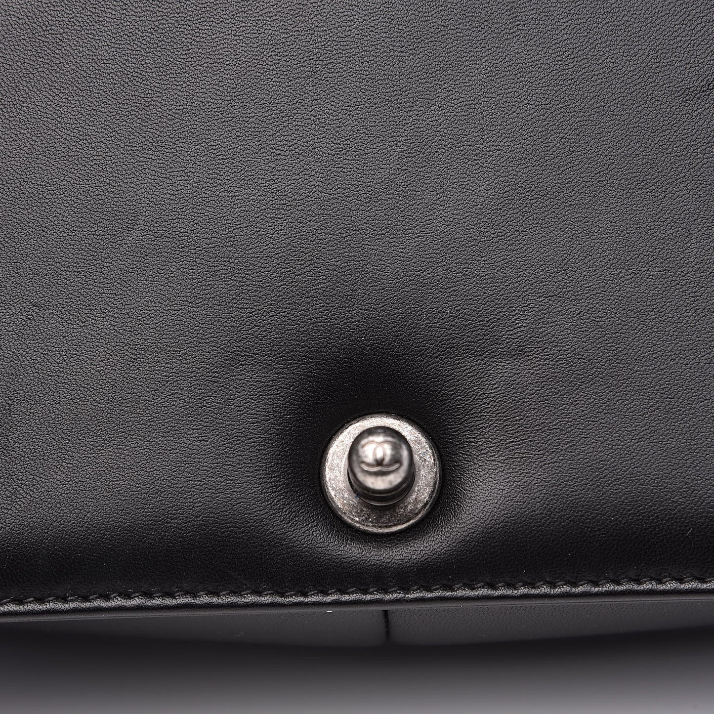 Lambskin Quilted Medium Boy Flap Black