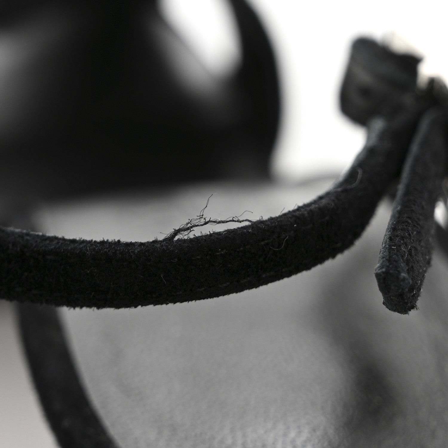 Hermes Suede Goatskin Crystal Heden 80 Sandals 36 Black 10 of 11