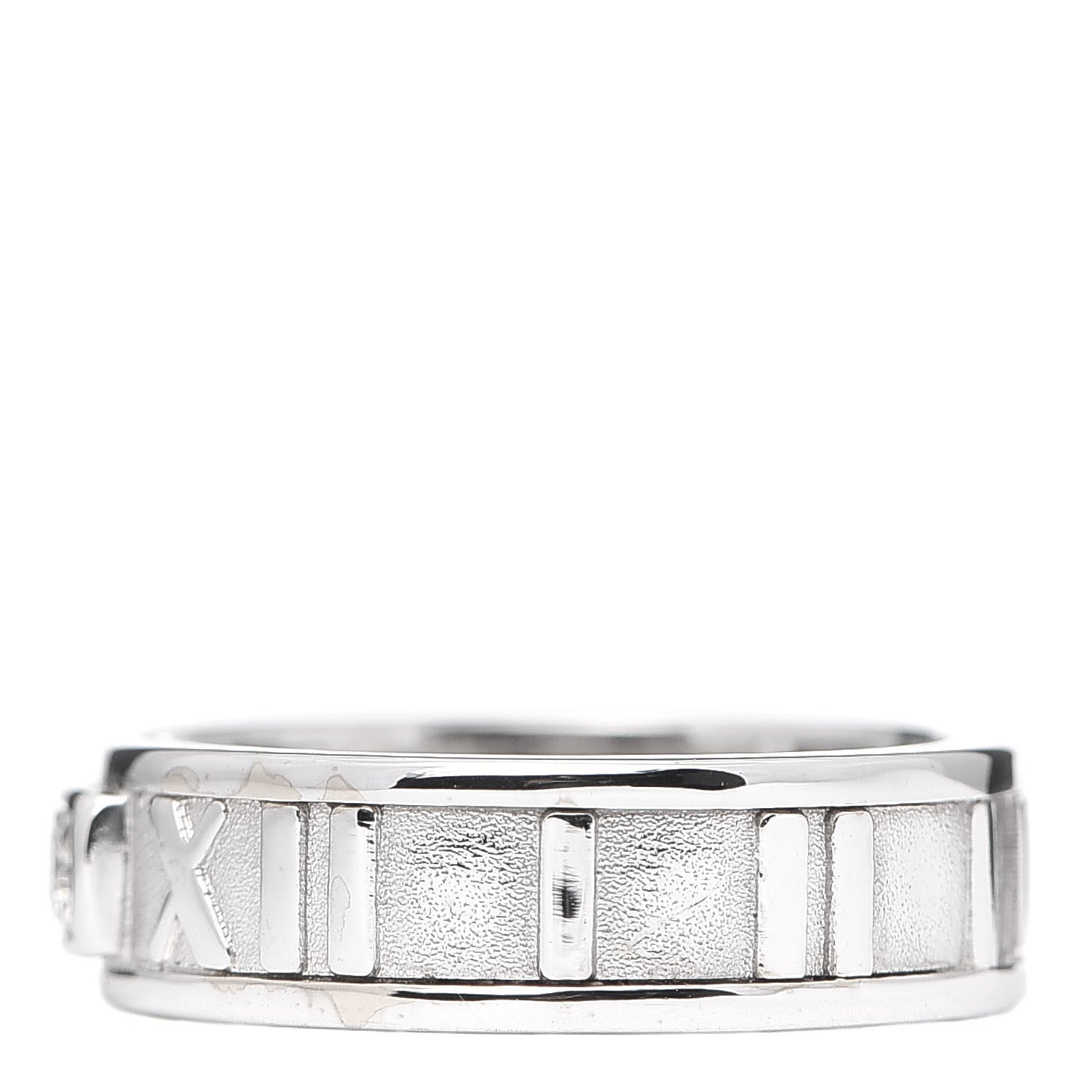 Tiffany 18K White Gold Diamond Atlas Ring 47 4 3 of 7