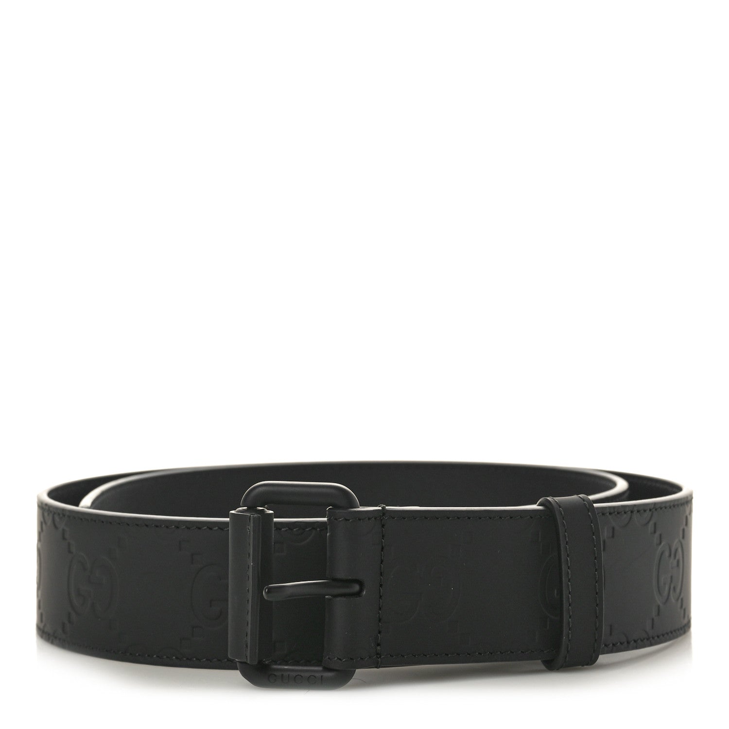 Gucci Rubber Calfskin Jumbo GG Monogram Belt 90 36 Black 1 of 5