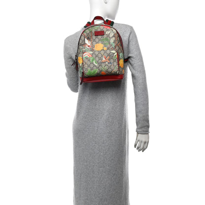 Gucci GG Supreme Monogram Tian Web Small Day Backpack Beige Multicolor Red 2 of 11