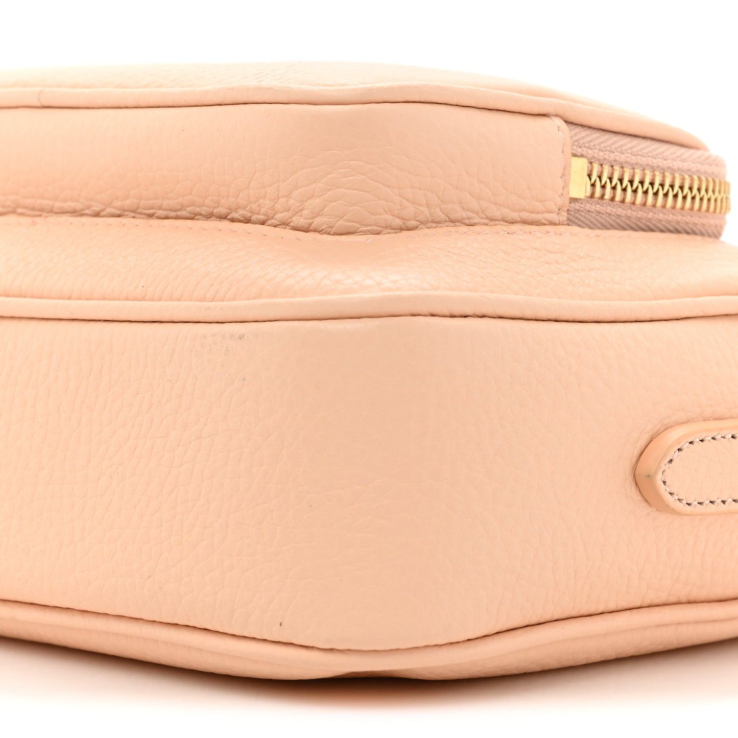 Grained Calfskin Small Camera Bag Peach Pink