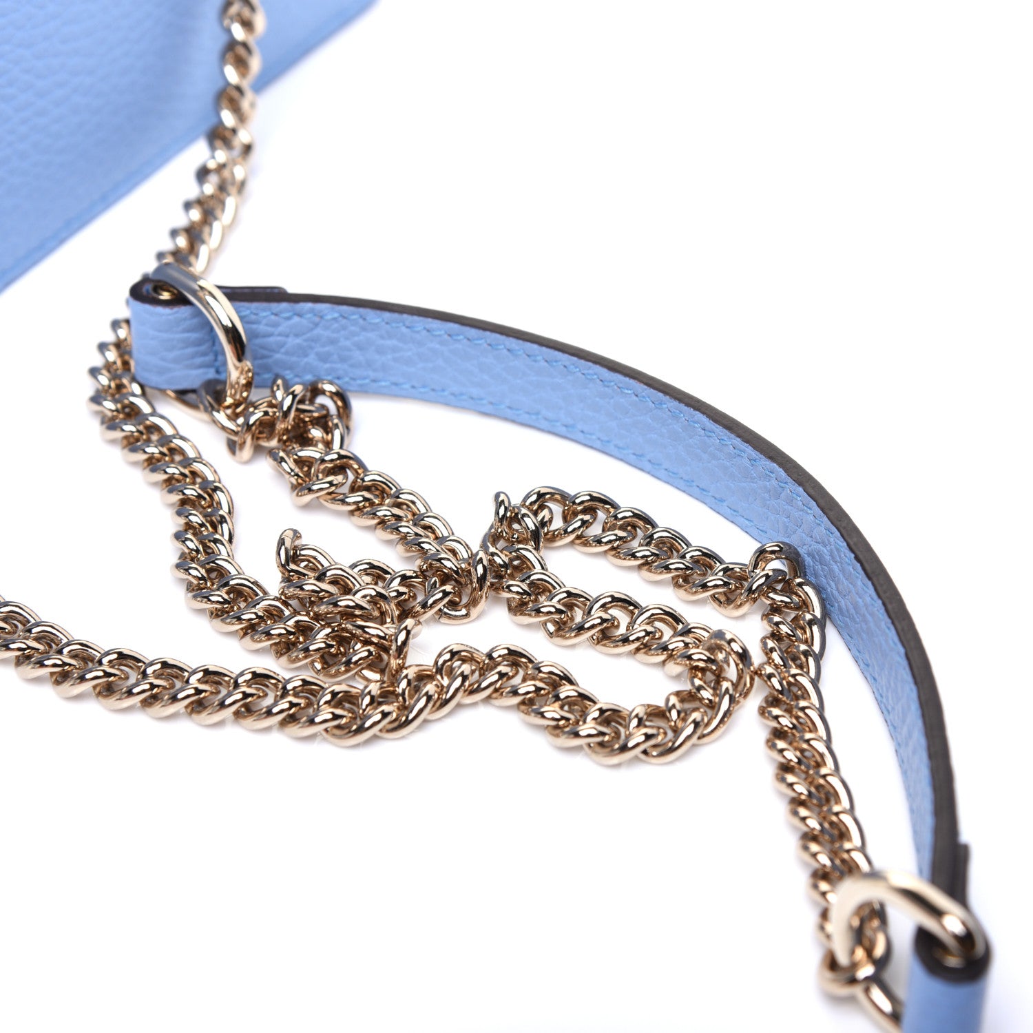 Gucci Dollar Calfskin Small Interlocking G Shoulder Bag Mineral Blue 17 of 17
