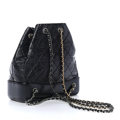 Chanel Aged Calfskin Quilted Small Gabrielle Backpack Black 2 of 4
