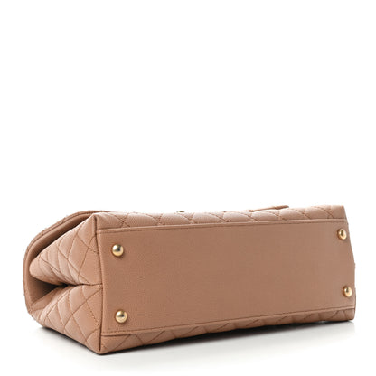 Chanel Caviar Lizard Embossed Quilted Small Coco Handle Flap Beige 4 of 9